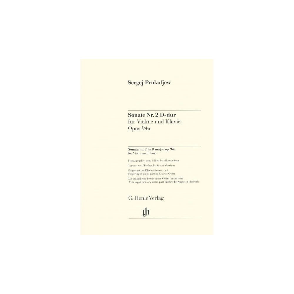 Henle Verlag Prokofjew Sonate Nr. 2 – Thomann Ireland