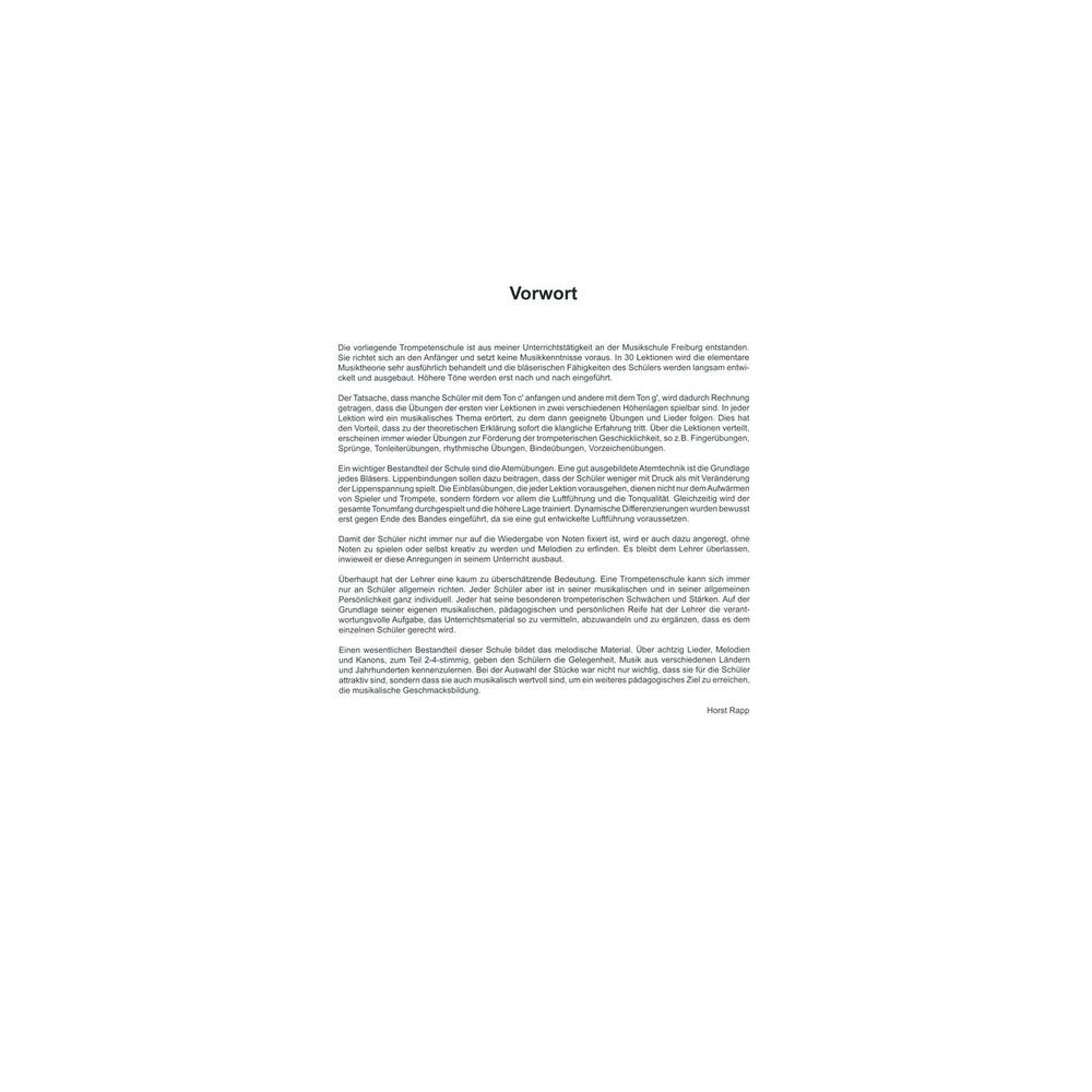 Horst Rapp Verlag Trompetenschule 1 für Anfänger – Thomann Ireland