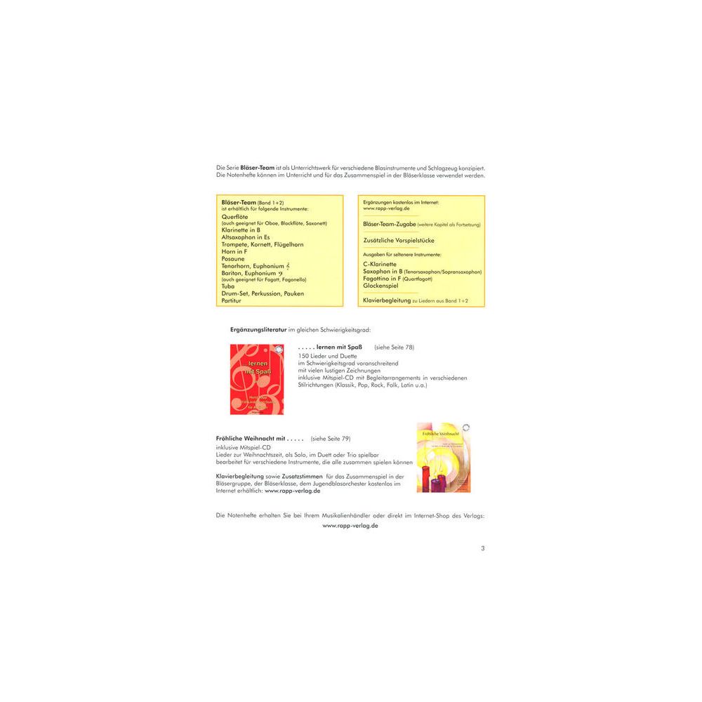 Horst Rapp Verlag Bläser