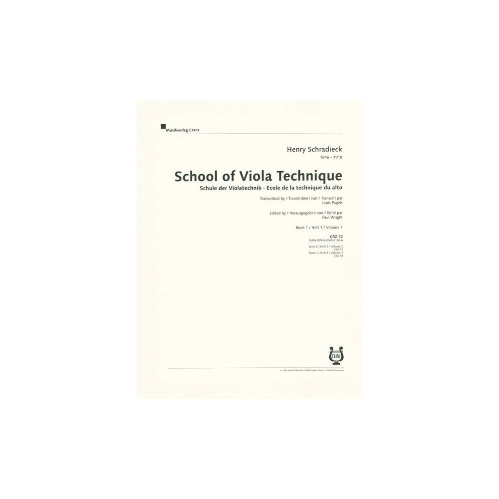 Musikverlag Cranz Schule der Violatechnik 1 – Thomann Ireland