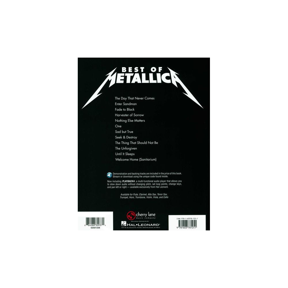 Hal Leonard Best of Metallica Cello – Thomann Ireland