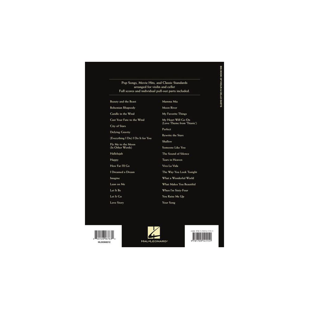Hal Leonard Big Book Violin & Cello Duets – Thomann Ireland
