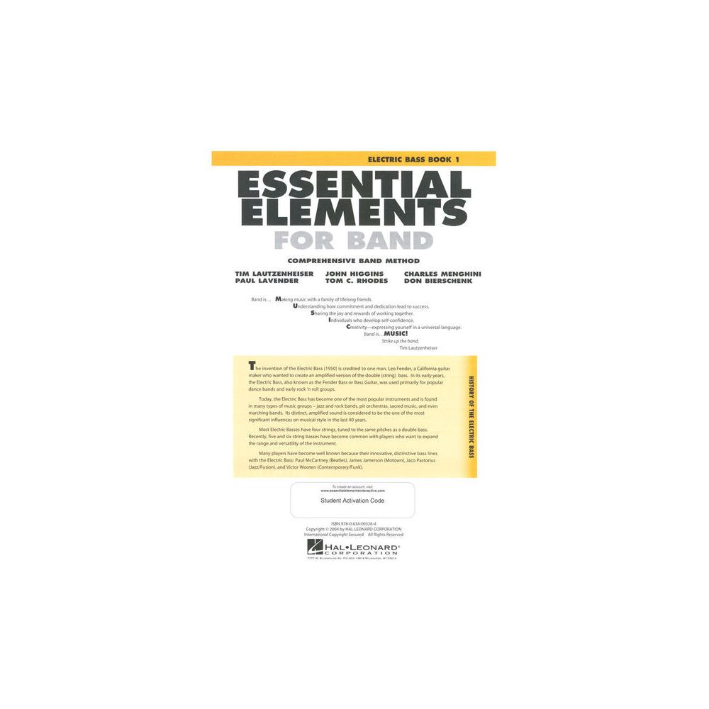 Hal Leonard Essential Elements Band Bass – Thomann Ireland
