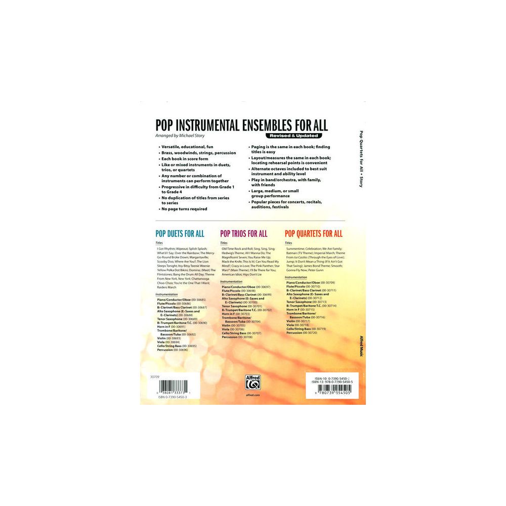 Alfred Music Publishing Pop Quartets For All Piano – Thomann Ireland