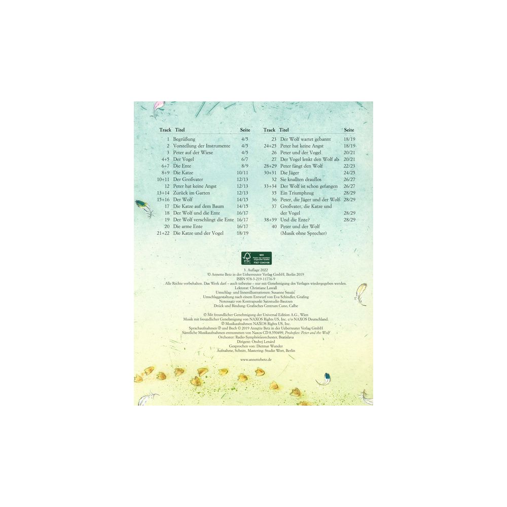 Annette Betz Verlag Peter und der Wolf – Thomann Ireland