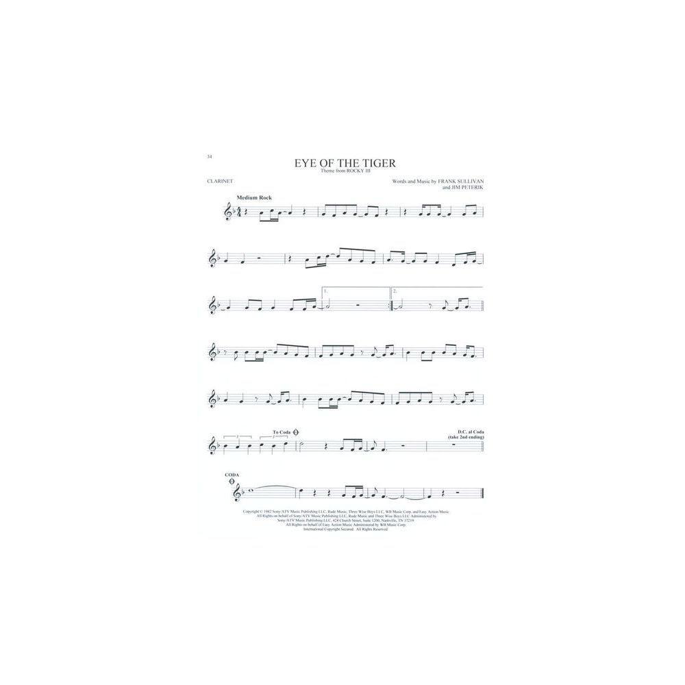 Hal Leonard 101 Movie Hits for Clarinet – Thomann Ireland