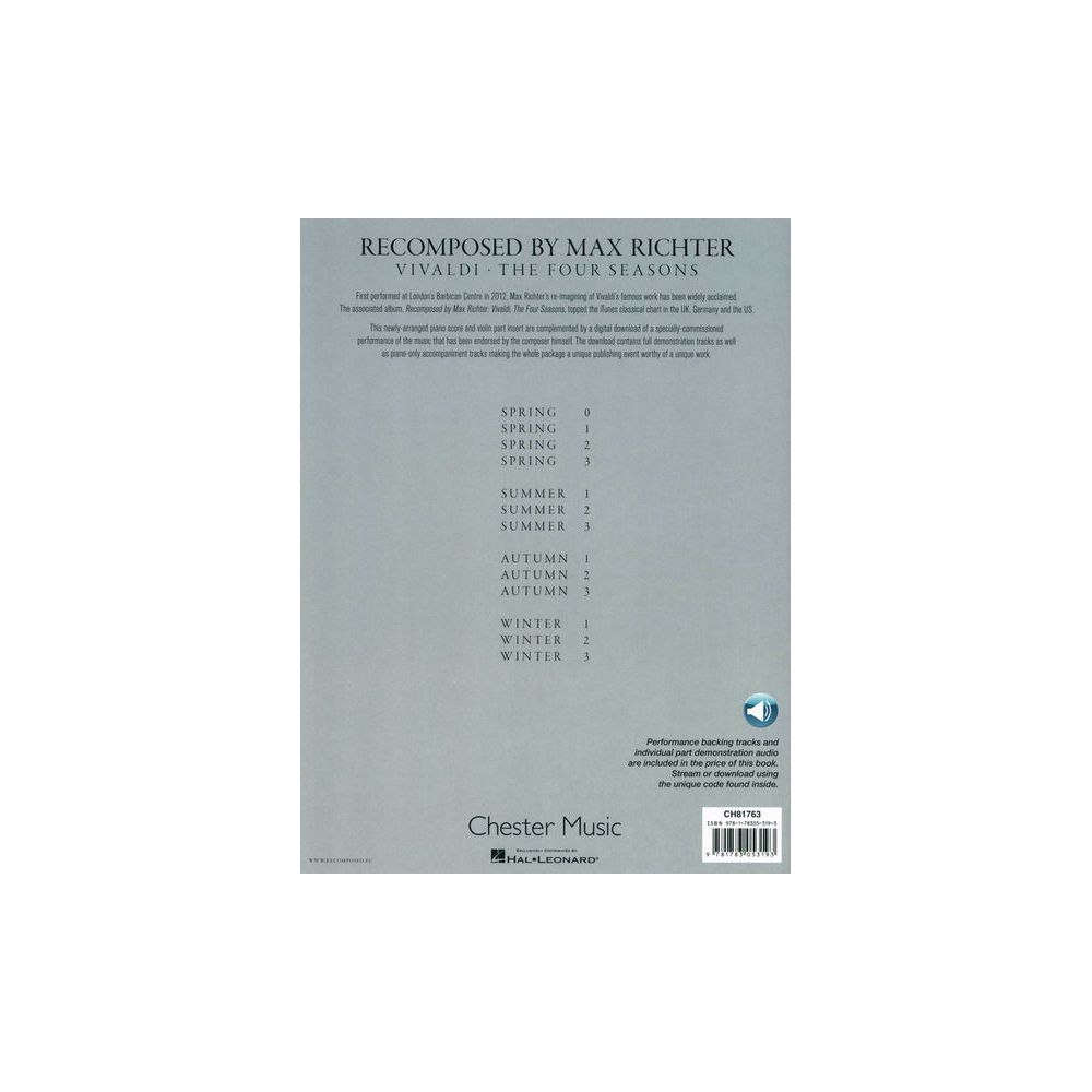 Chester Music Vivaldi Four Seasons M.Richter – Thomann Ireland