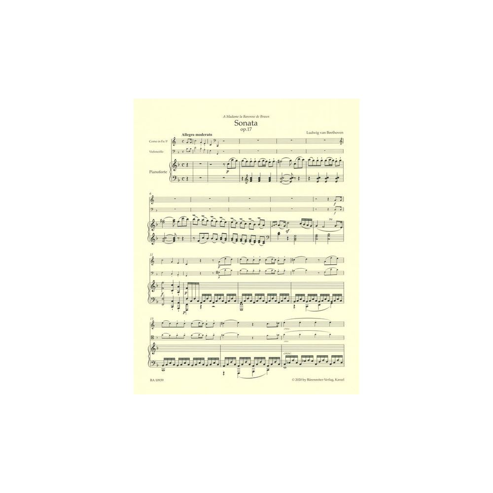 Bärenreiter Beethoven Sonate F
