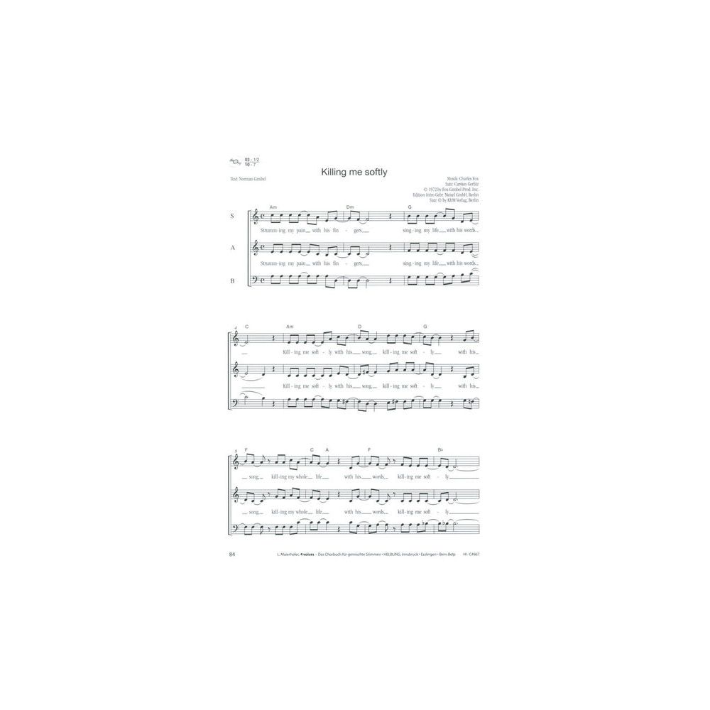 Helbling Verlag 4 Voices Chorbuch – Thomann Ireland