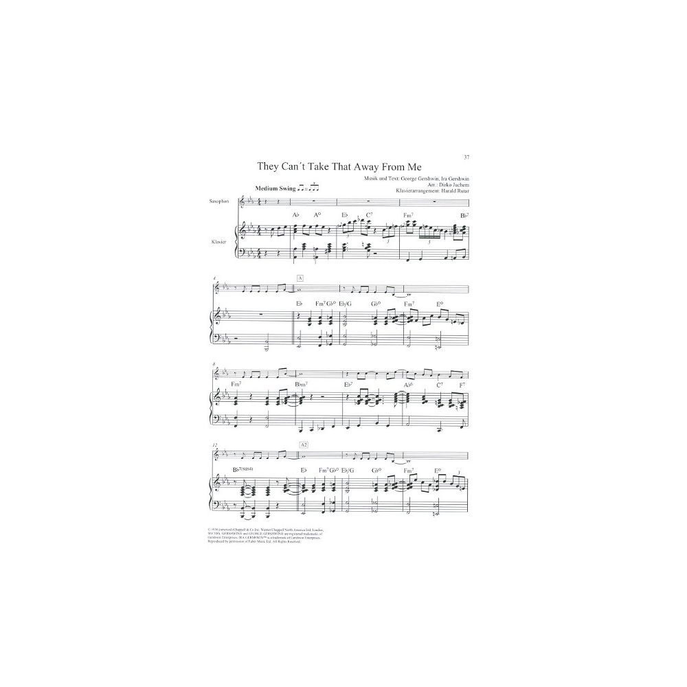 Schott Jazz Standards Tenor Saxophone – Thomann Ireland