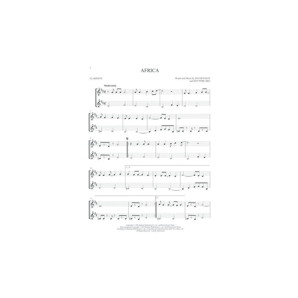 Hal Leonard Pop Classics For Two Clarinets – Thomann Ireland