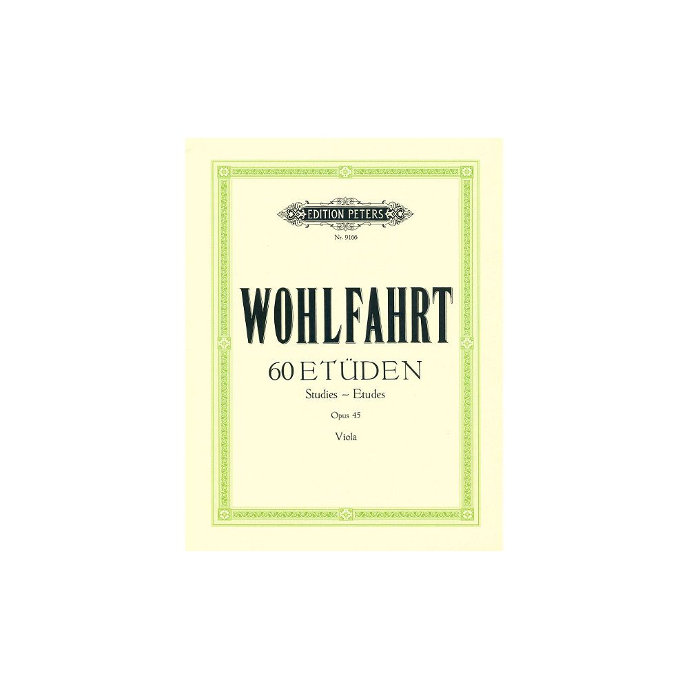Edition Peters Wohlfahrt 60 Etüden Viola – Thomann Ireland