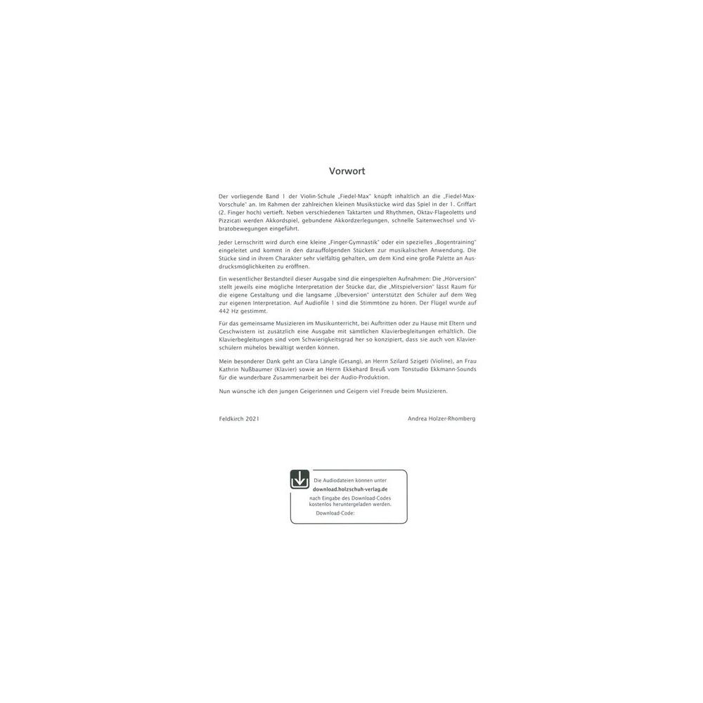 Holzschuh Verlag Fiedel Max Schule Violin 1 – Thomann Ireland