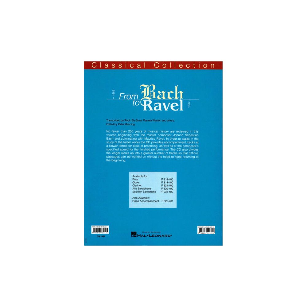 Fentone Music From Bach To Ravel Clarinet – Thomann Ireland