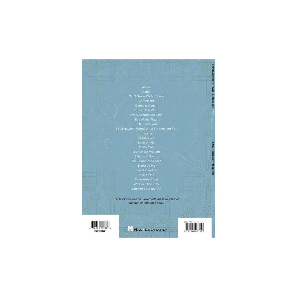 Hal Leonard Pop Classics For Two Alto Sax – Thomann Ireland