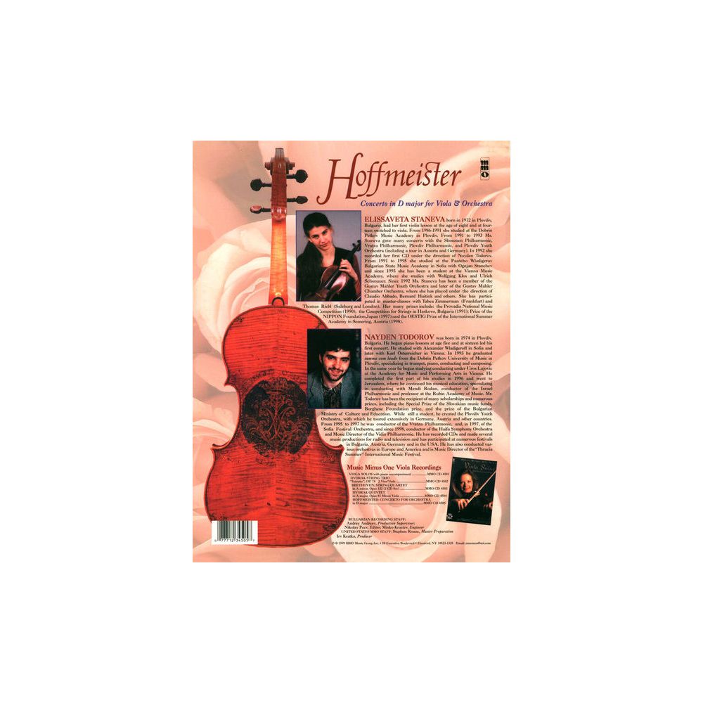 Music Minus One Hoffmeister Viola Concerto – Thomann Ireland