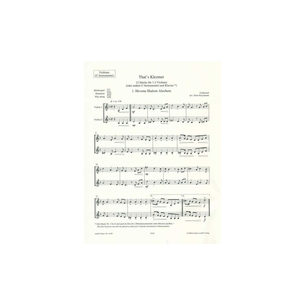 Edition Peters That's Klezmer Clarinet – Thomann Ireland