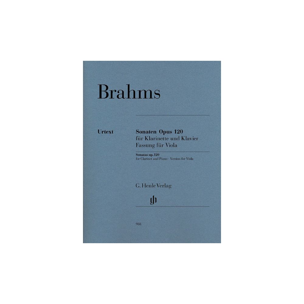 Henle Verlag Brahms 2 Sonaten Viola – Thomann Ireland