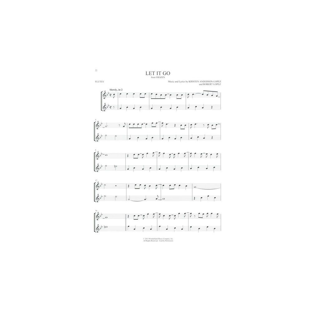 Hal Leonard Disney Songs For Two Flute – Thomann Ireland