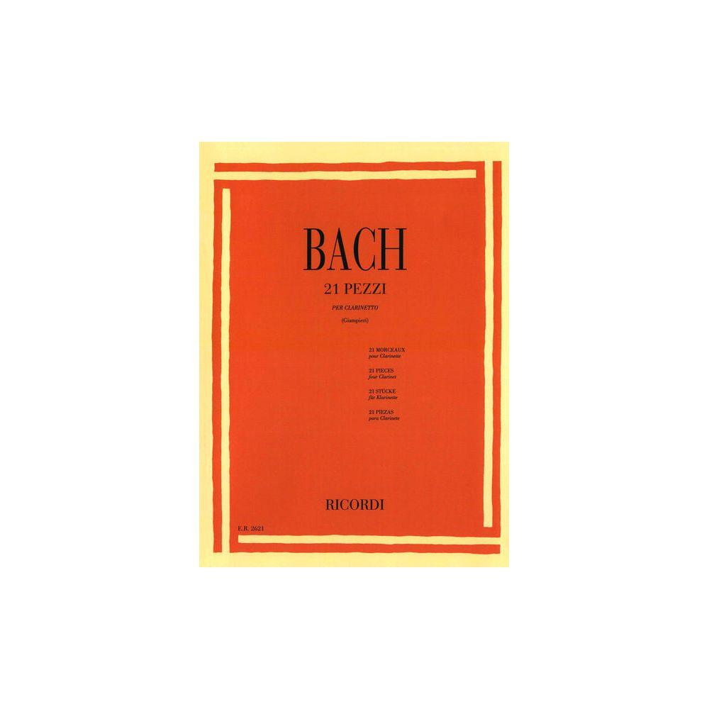 Ricordi Bach 21 Pezzi Per Clarinetto – Thomann Ireland