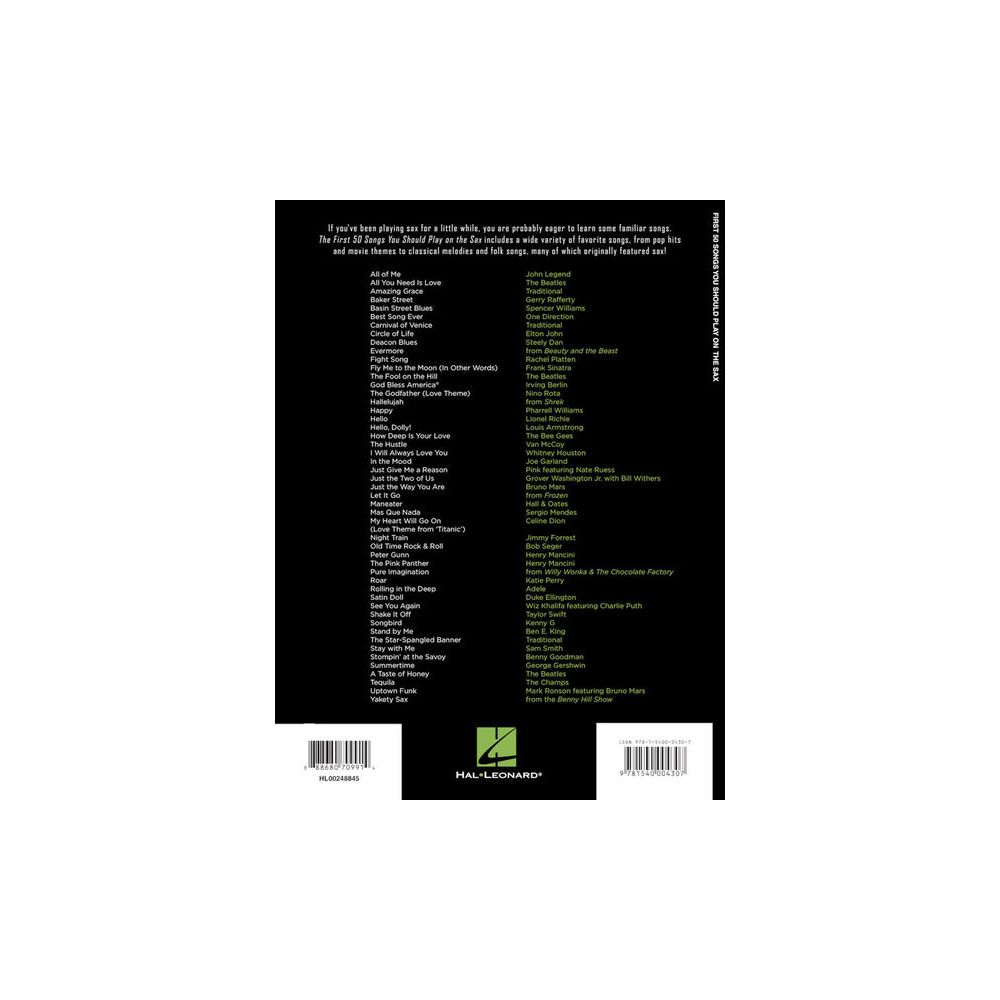 Hal Leonard 50 Songs You Should Sax. – Thomann Ireland