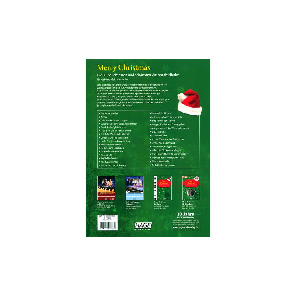 Hage Musikverlag Merry Christmas Keyboard – Thomann Ireland