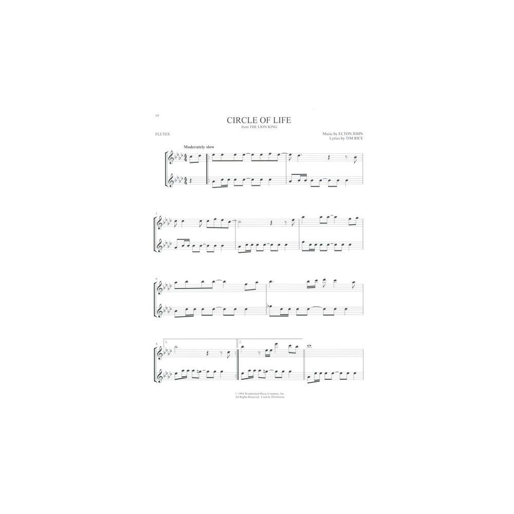 Hal Leonard Disney Songs For Two Flute – Thomann Ireland