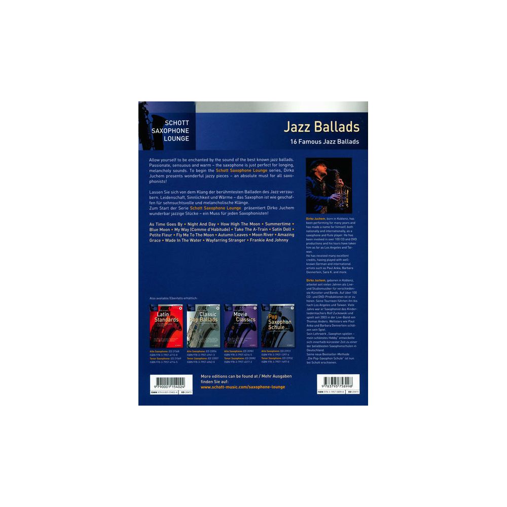 Schott Jazz Ballads Tenor Saxophone – Thomann Ireland