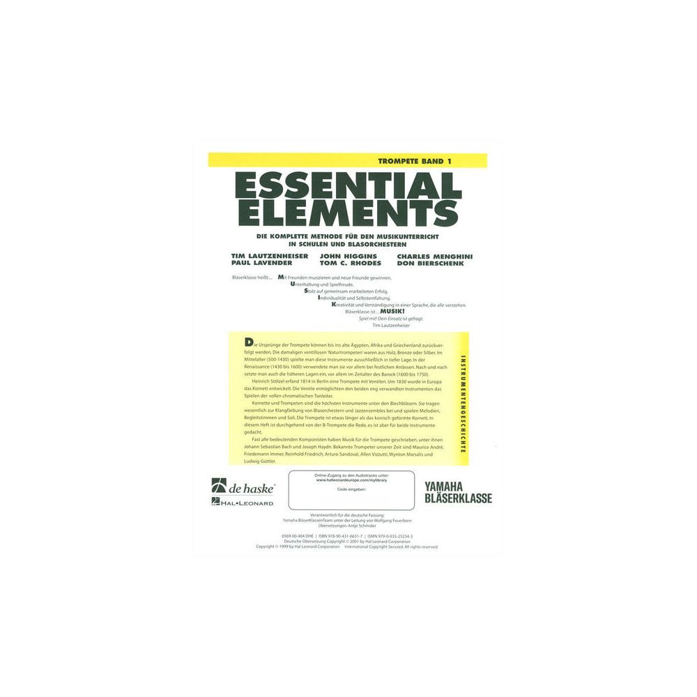 De Haske Essential Elements Trompete 1 – Thomann Ireland