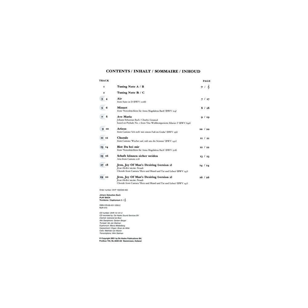 De Haske Play Bach Trombone/Euphonium – Thomann Ireland