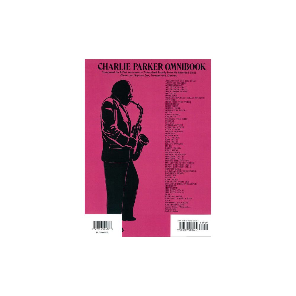 Atlantic Music Charlie Parker Omnibook Bb – Thomann Ireland