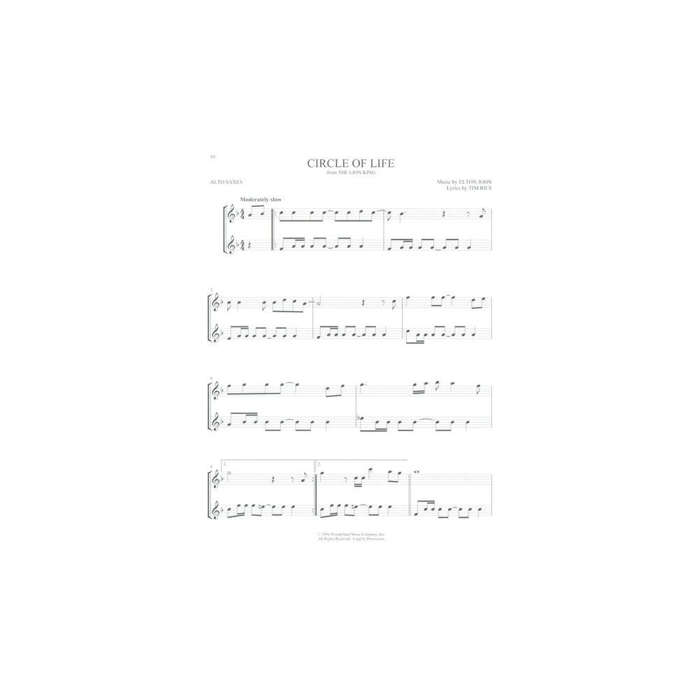 Hal Leonard Disney Songs For Two Alto Sax – Thomann Ireland