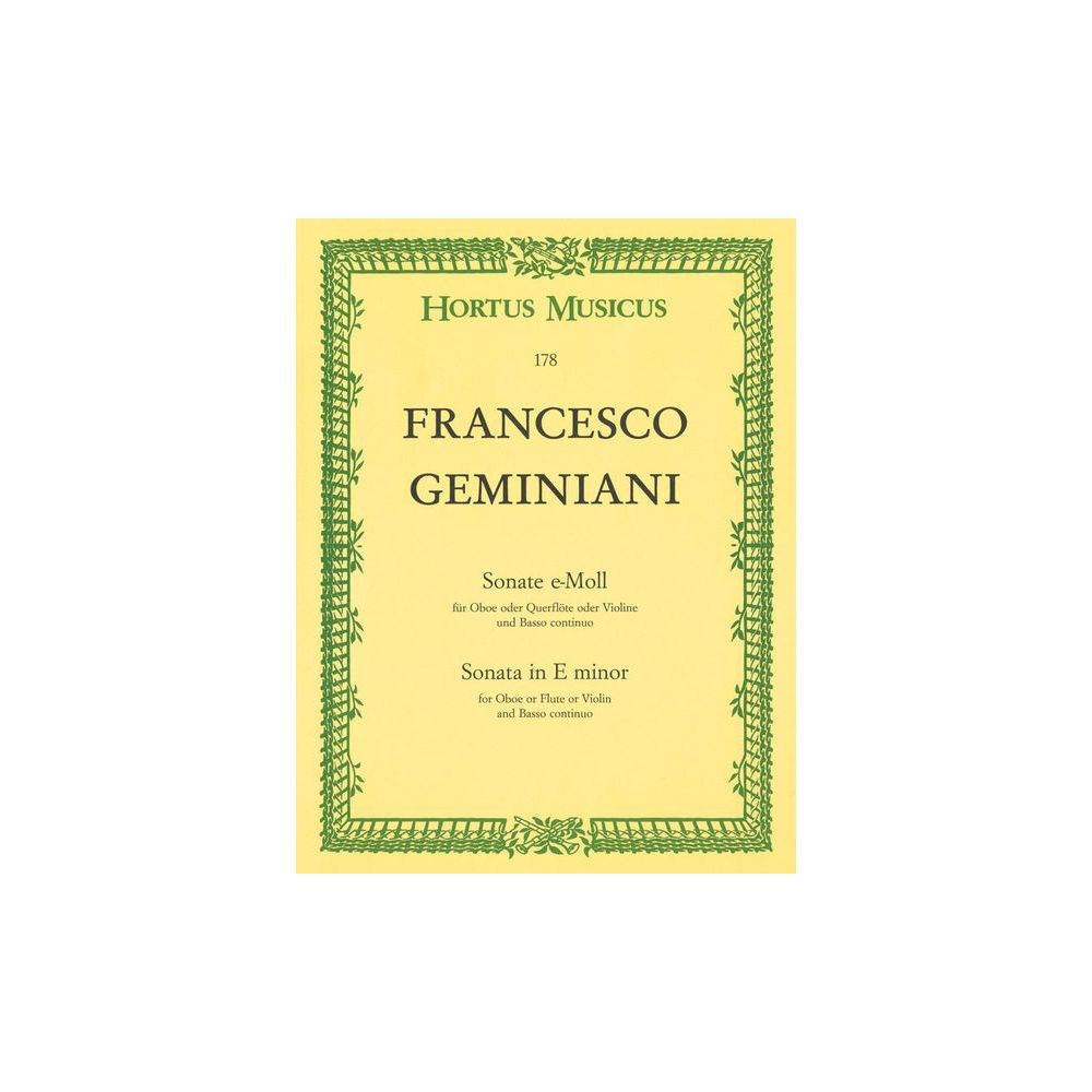 Bärenreiter Geminiani Sonate e