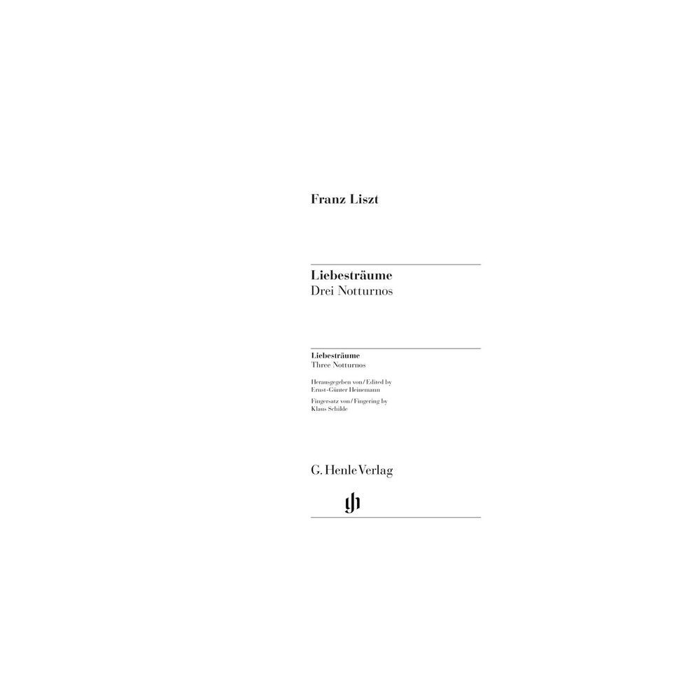 Henle Verlag Liszt Liebesträume Notturnos – Thomann Ireland