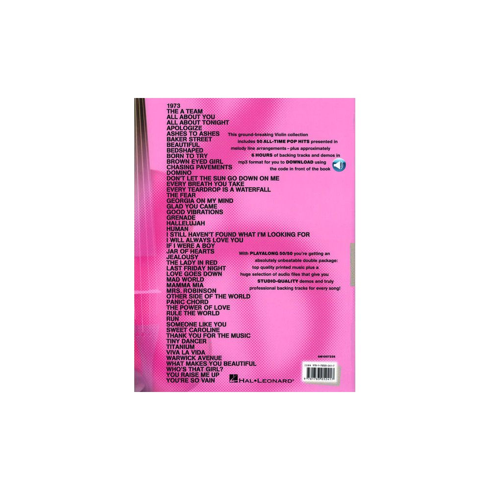 Wise Publications Playalong 50/50 Violin – Thomann Ireland