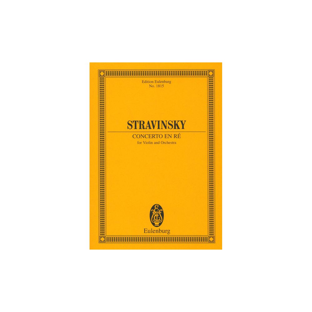 Edition Eulenburg Strawinsky Concerto En Ré – Thomann Ireland