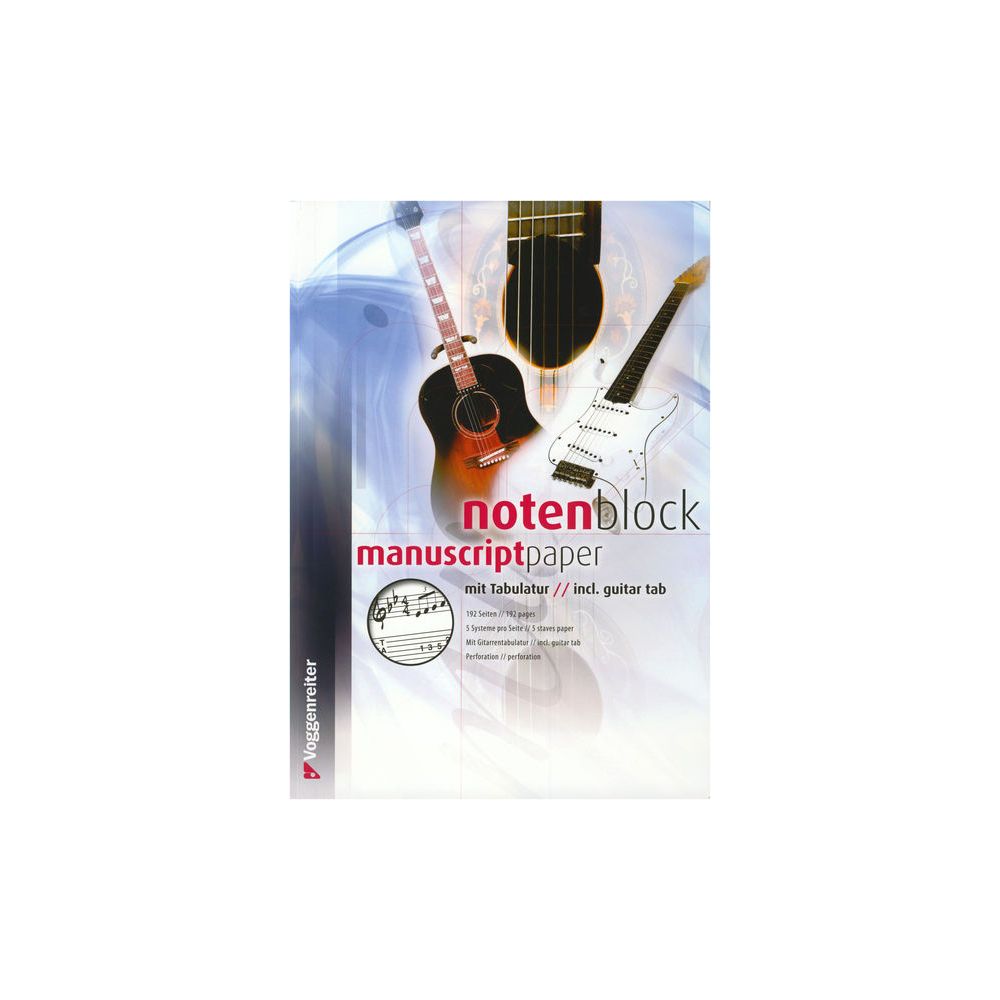 Voggenreiter Notenblock Music Paper Tab A4 – Thomann Ireland