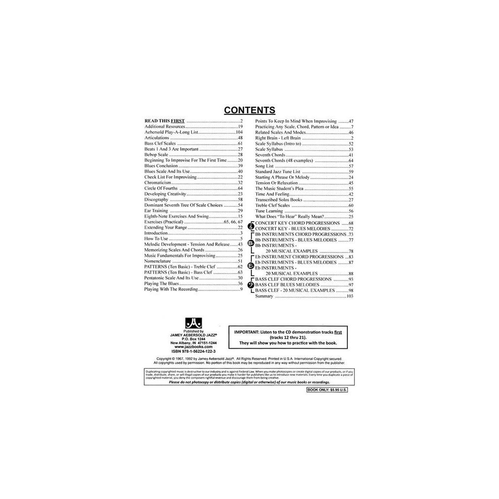 Jamey Aebersold How To Play Jazz Improvise 1 E – Thomann Ireland