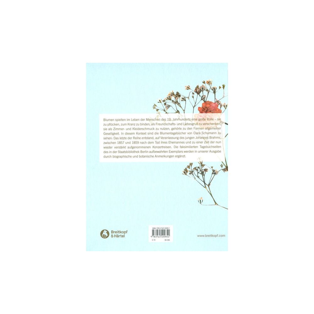 Breitkopf & Härtel Blumentagebuch Clara Schumann – Thomann Ireland