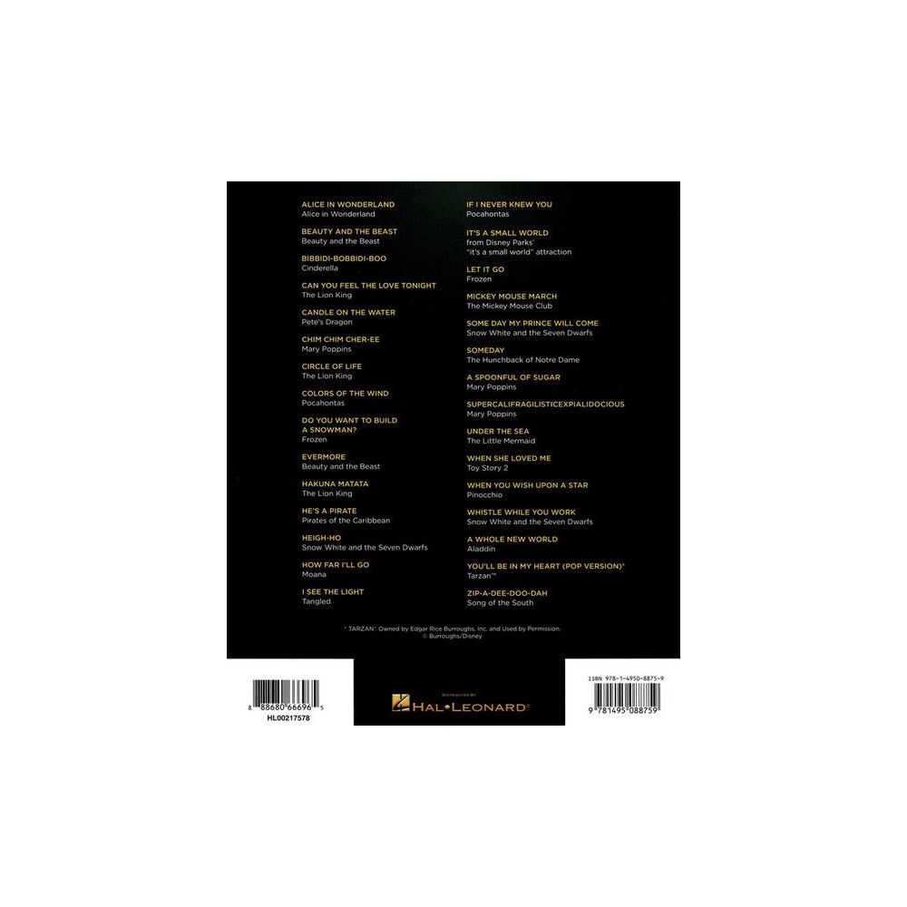 Hal Leonard Disney Songs For Violin Duet – Thomann Ireland