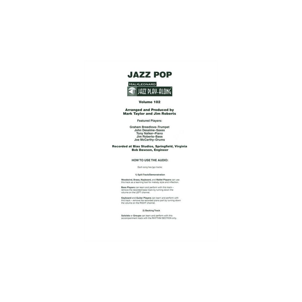 Hal Leonard Jazz Play