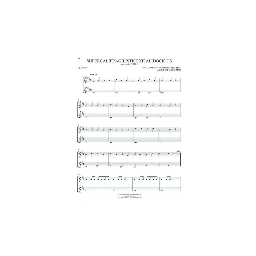 Hal Leonard Disney Songs For Two Clarinet – Thomann Ireland