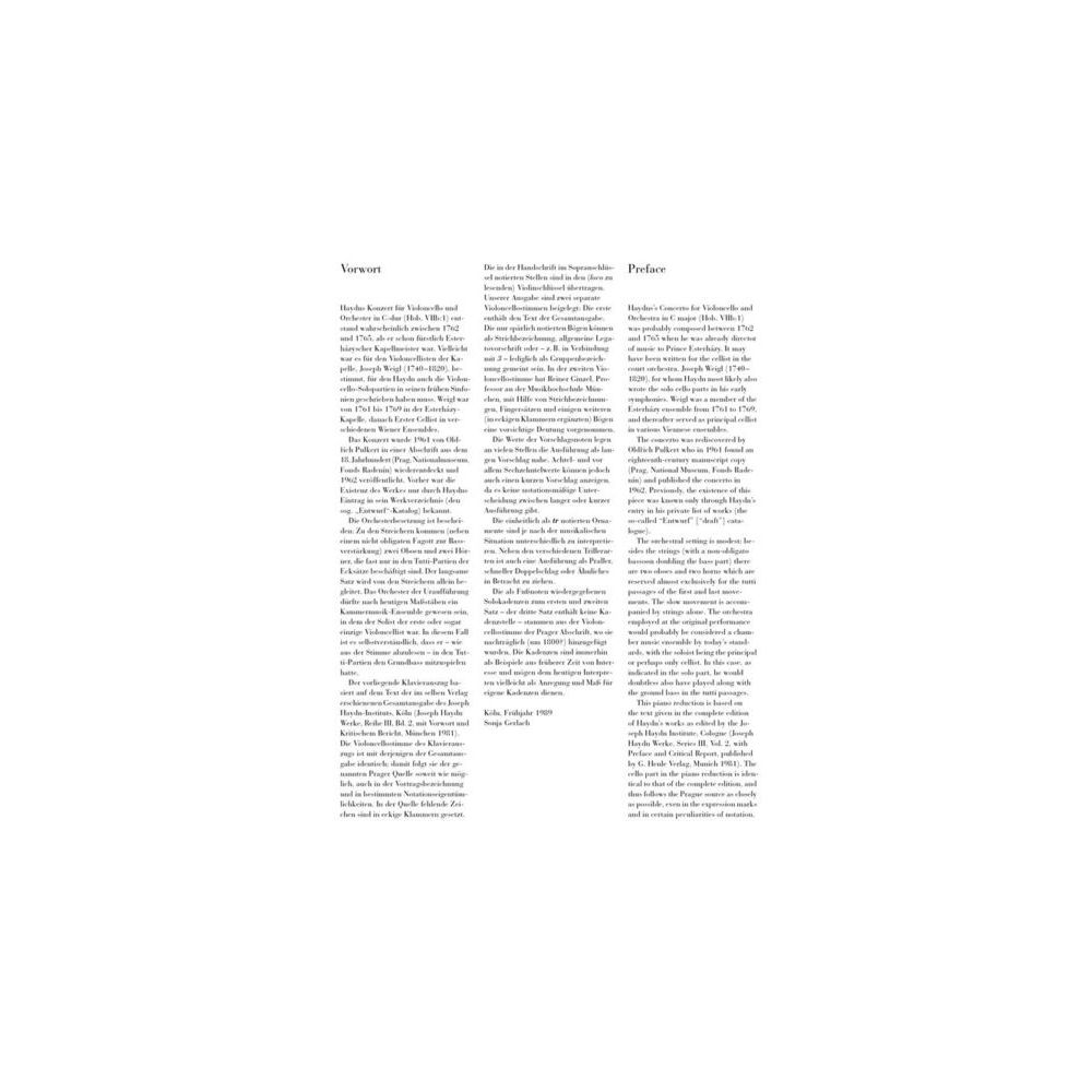 Henle Verlag Haydn Violoncello Concerto C – Thomann Ireland