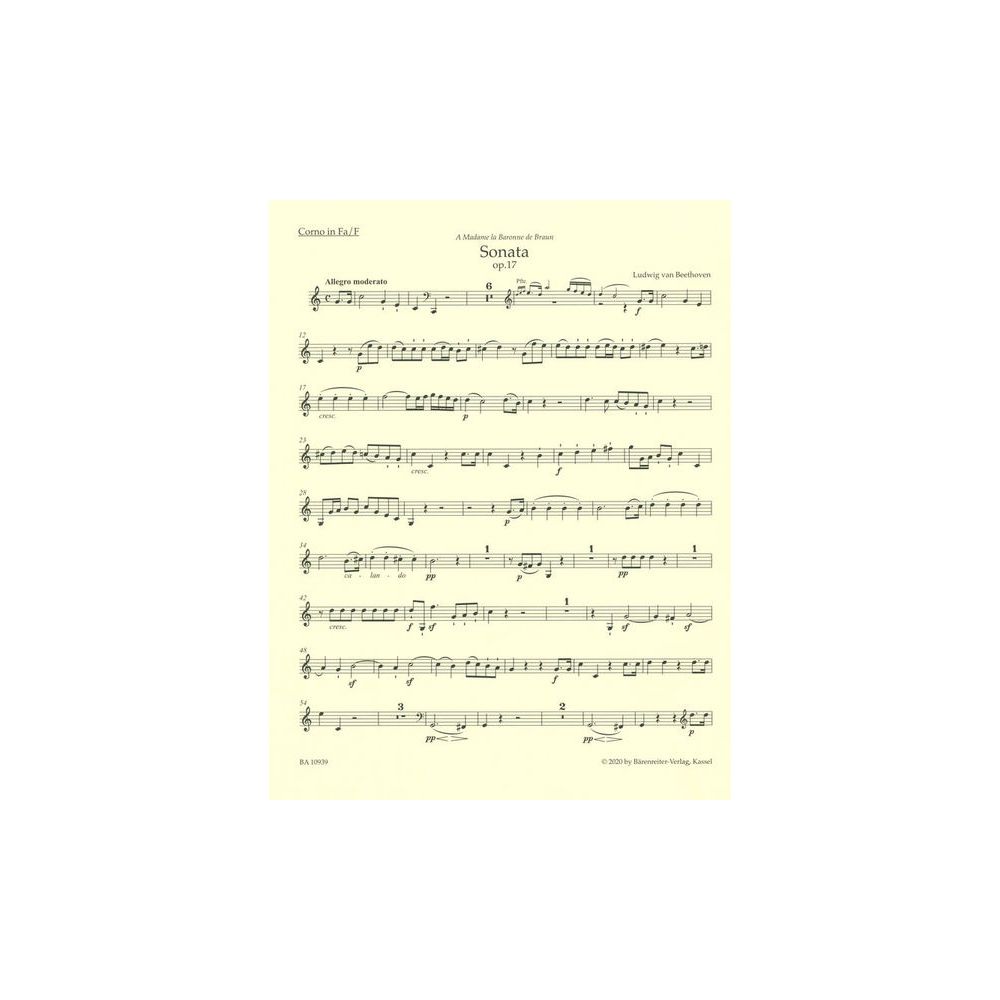 Bärenreiter Beethoven Sonate F