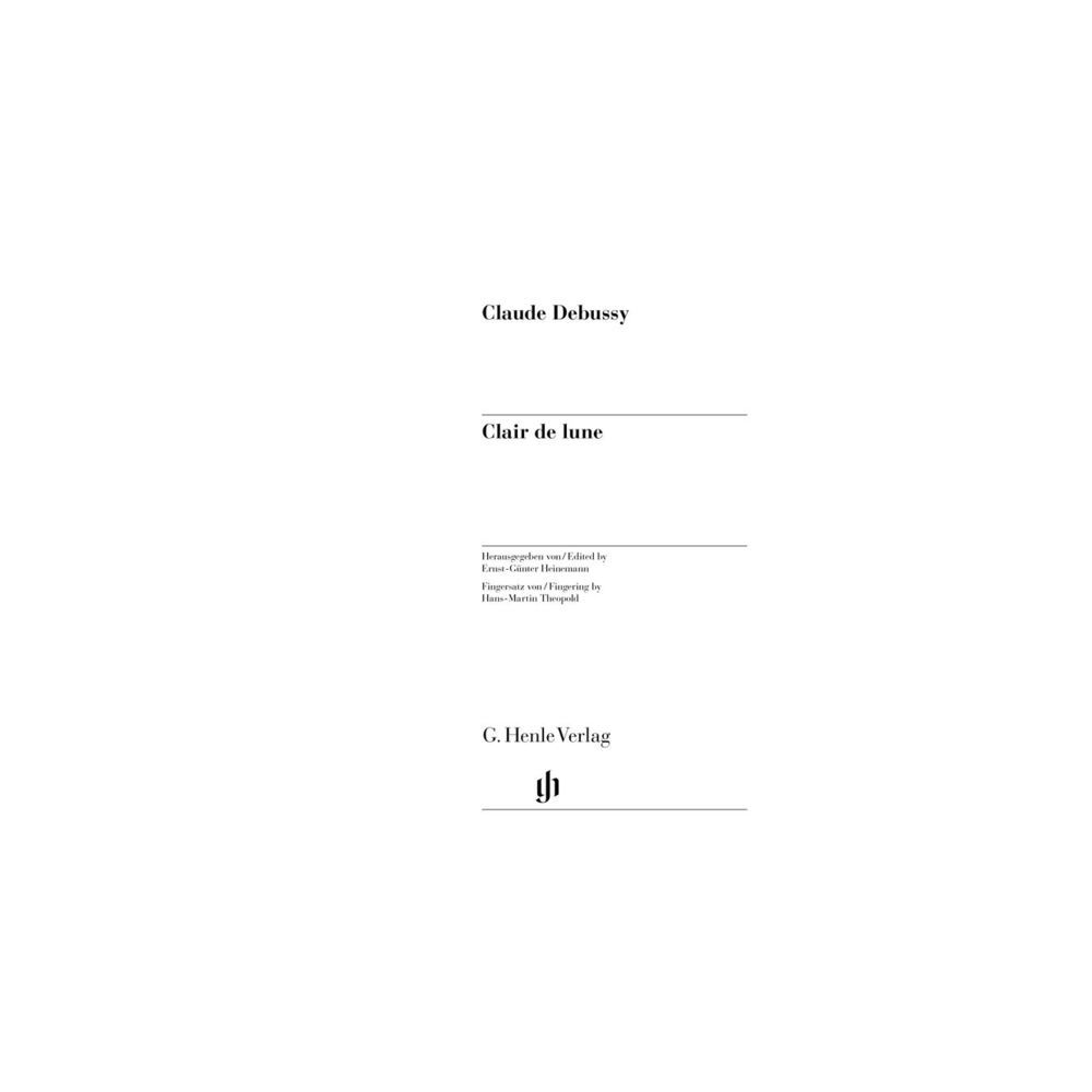 Henle Verlag Debussy Clair De Lune – Thomann Ireland