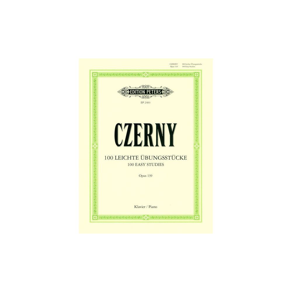 Edition Peters Czerny 100 leichte Übungsstück – Thomann Ireland