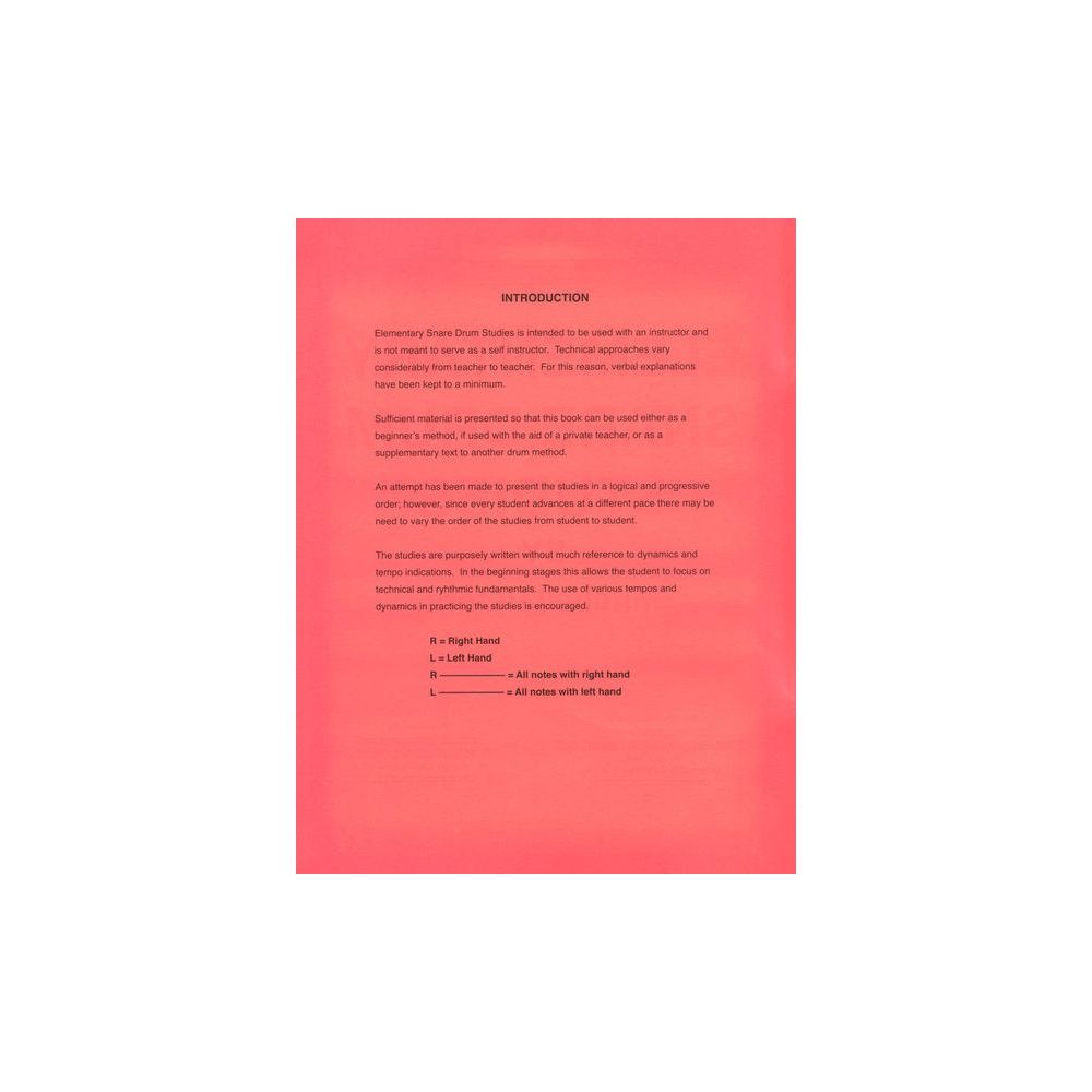 Try Publishing Company Elementary Snare Drum Studies – Thomann Ireland