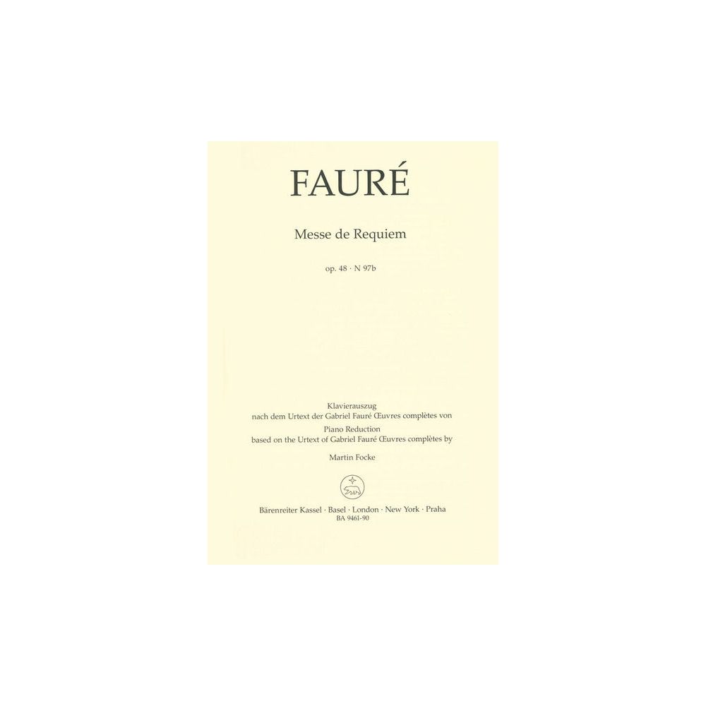 Bärenreiter Fauré Messe de Requiem – Thomann Ireland
