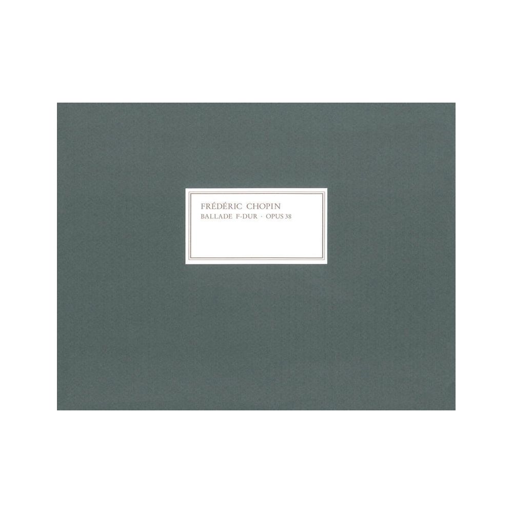 Henle Verlag Chopin Ballade F