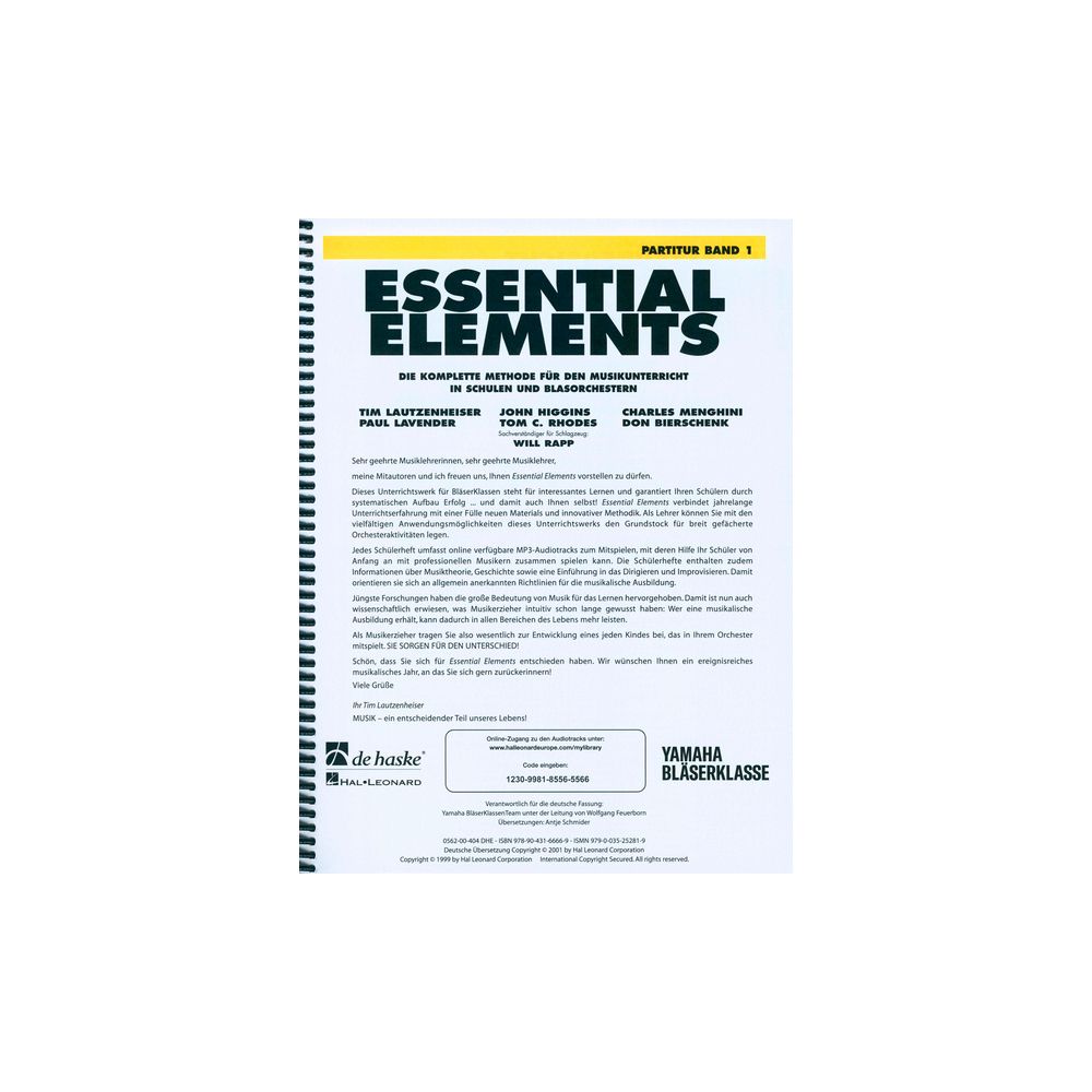 De Haske Essential Elements Score 1 – Thomann Ireland
